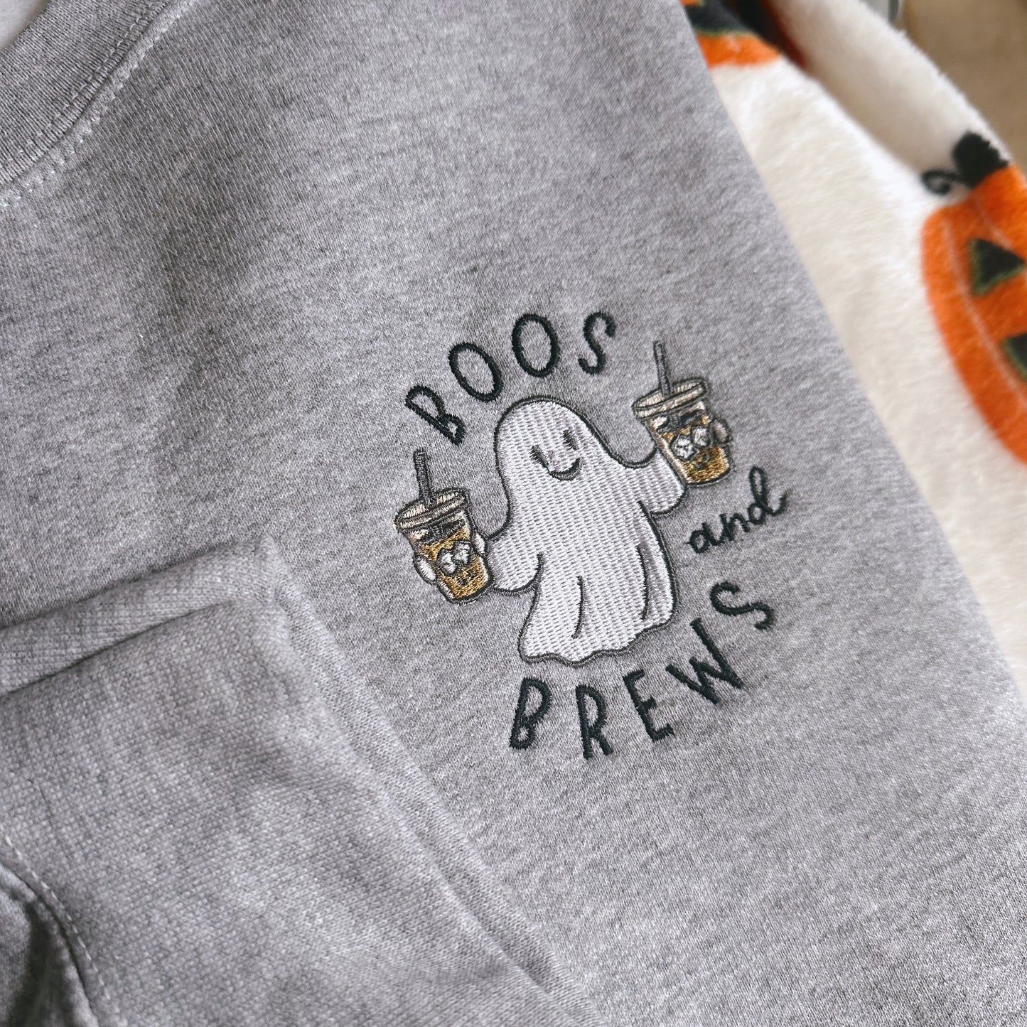 Boos and Brews Ghost Crewneck