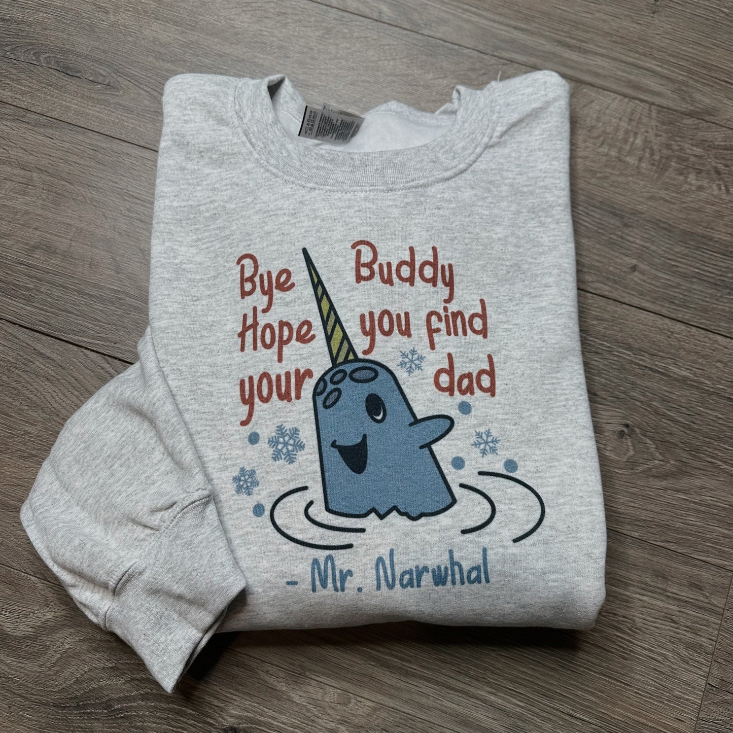 Bye Buddy Narwhal Crewneck