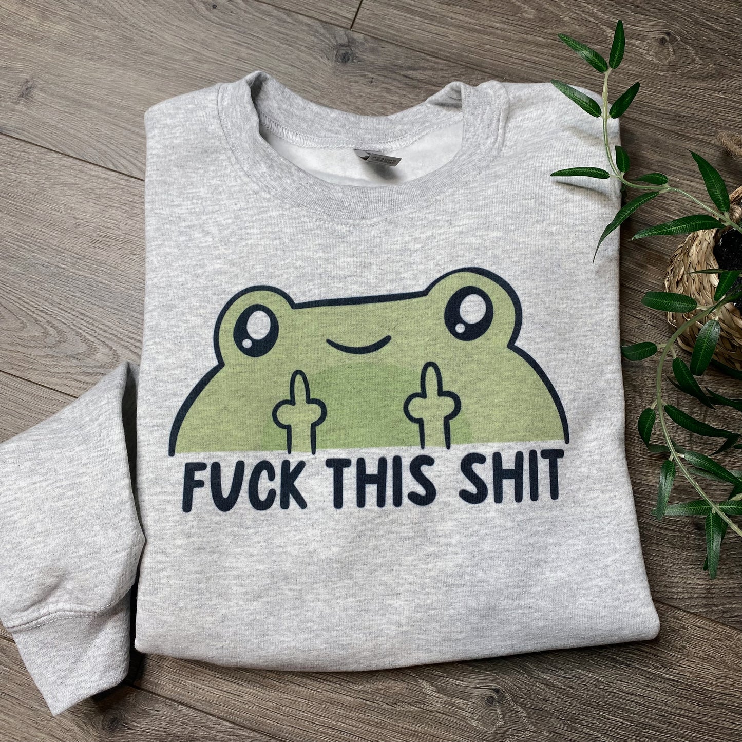 Frog Funny F This Shit Crewneck