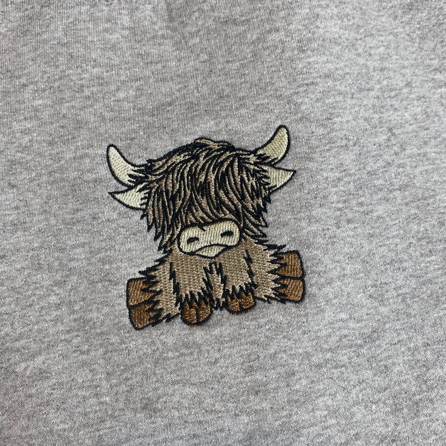 Highland Cow Embroidered Crewneck