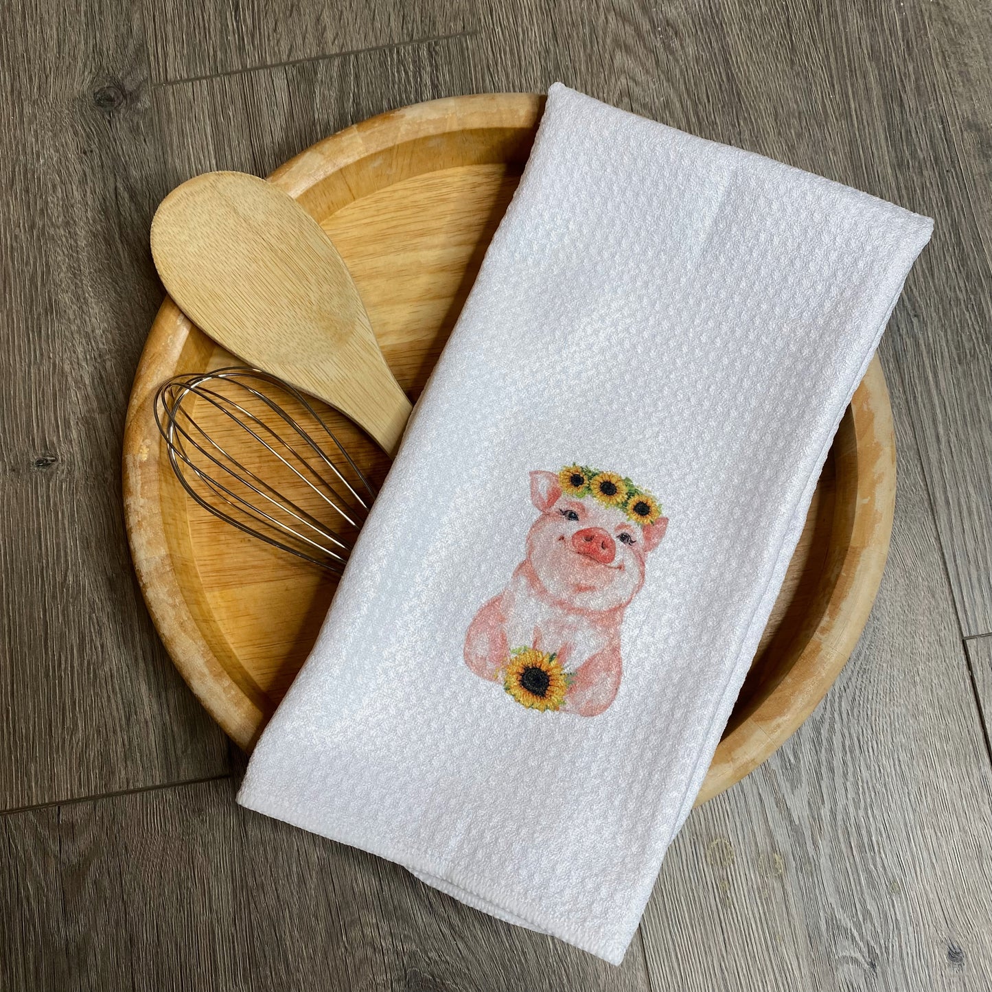 Pig Sunflower Towel