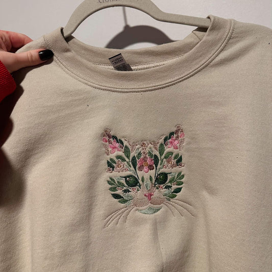 Floral Cat Crewneck