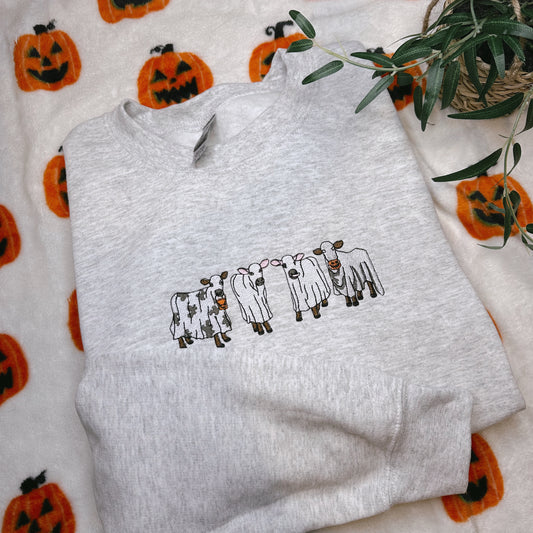 Spooky Ghost Cows Crewneck