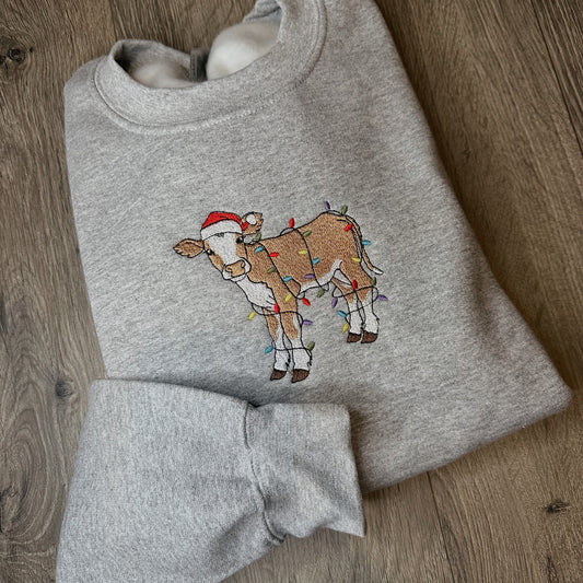 Christmas Cow Crewneck