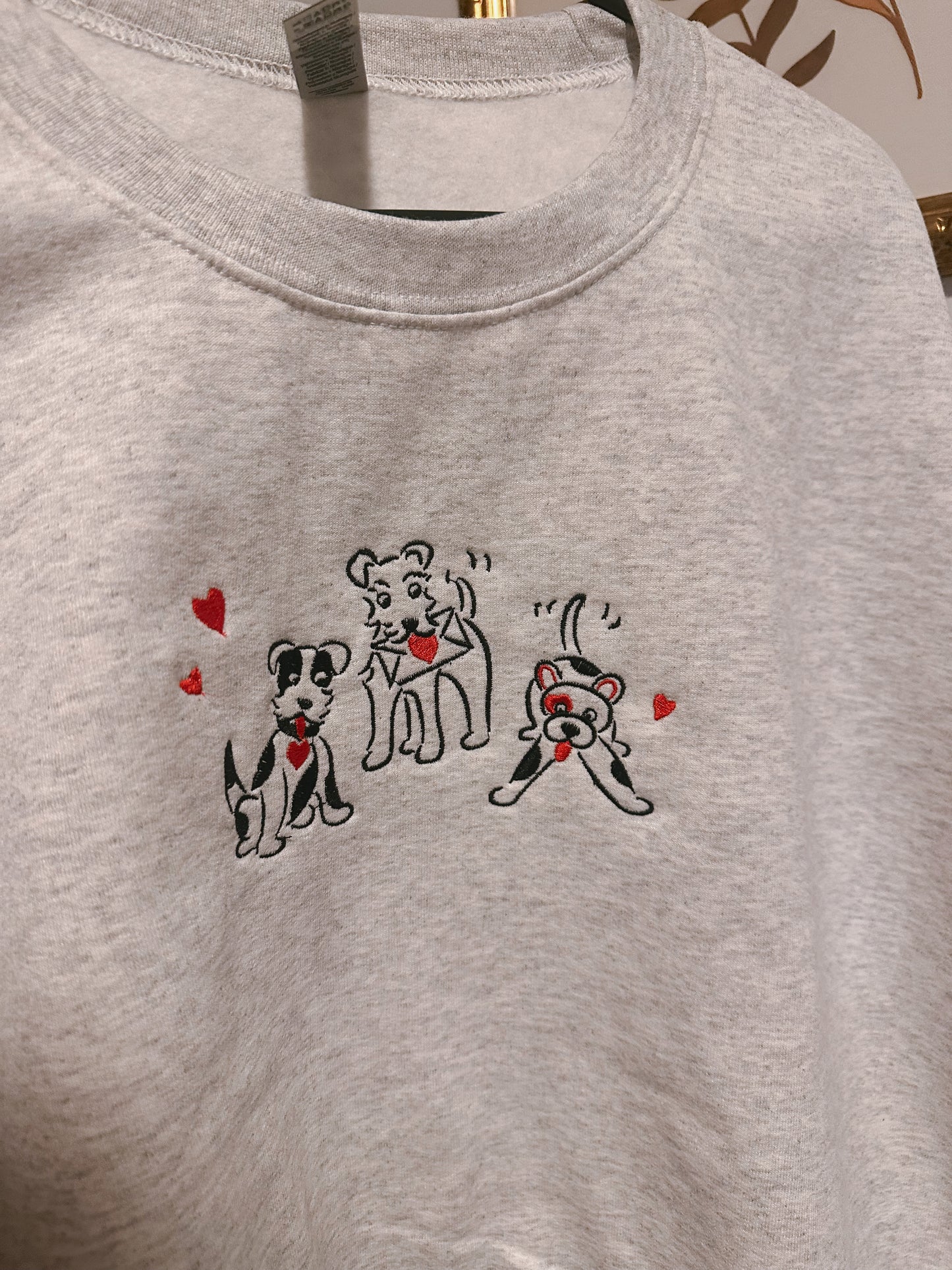 Dogs Valentines Crewneck