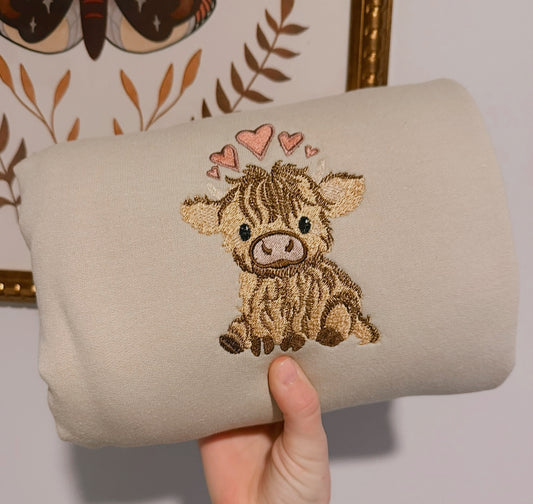 Highland Cow Crewneck Sweatshirt