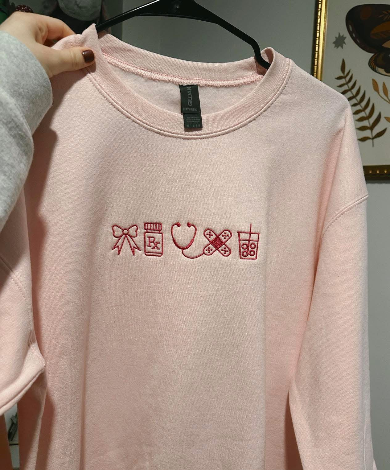 Nurse embroidered Crewneck