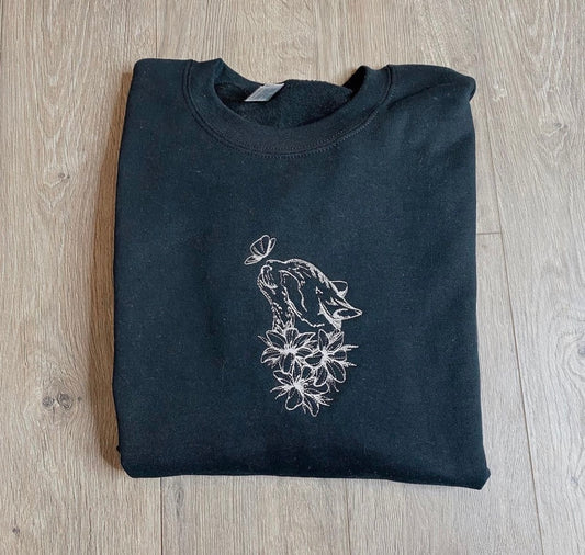 Floral Cat Crewneck