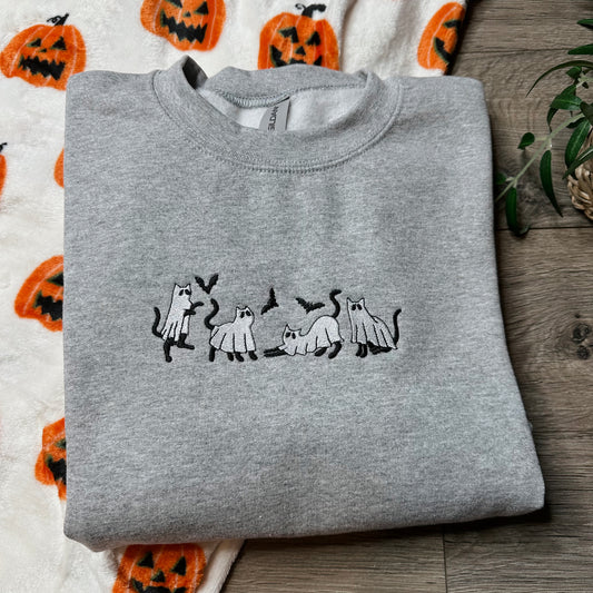 Ghost Cats & Bats Crewneck