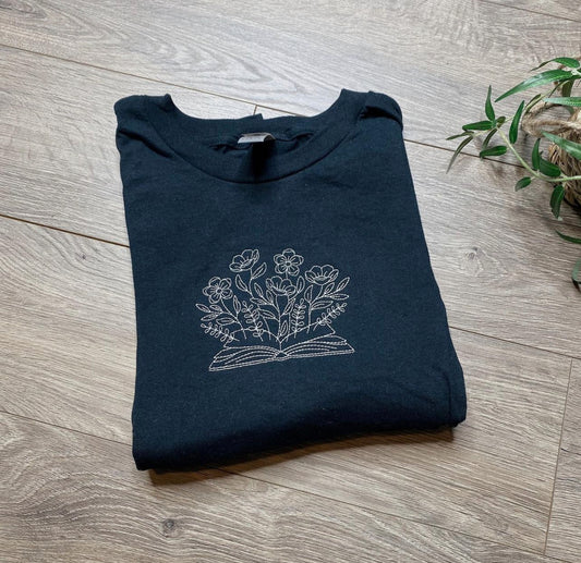 Book Floral T-Shirt
