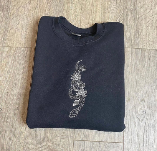 Snake Floral Crewneck