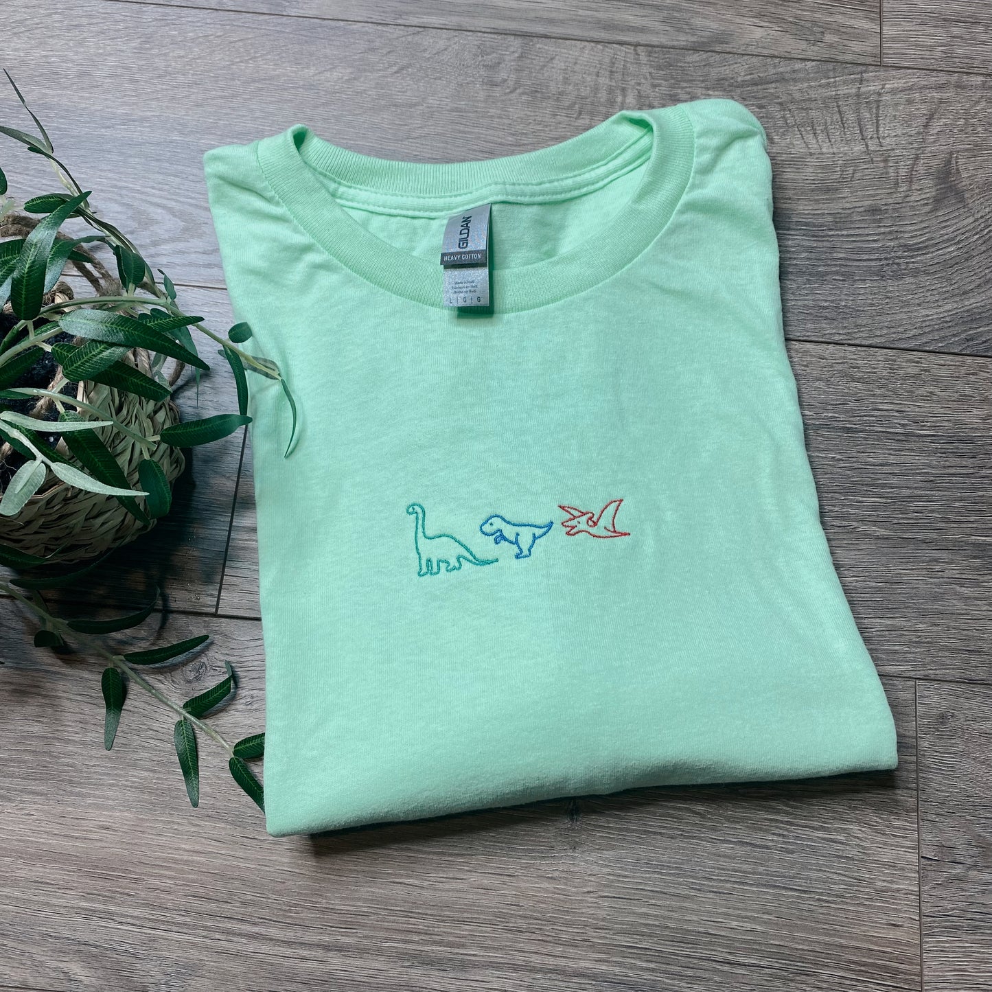 Dinosaur Embroidered T-shirt