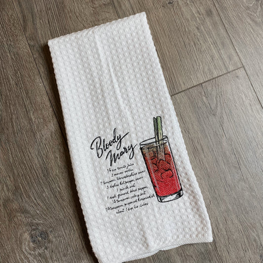 Bloody Mary Embroidered Towel