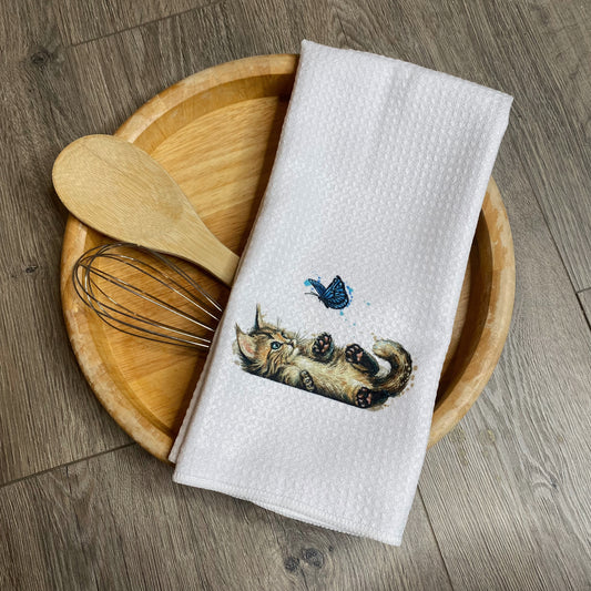 Kitten Butterfly Towel