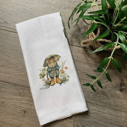 Mouse & Umbrella Dish Towel