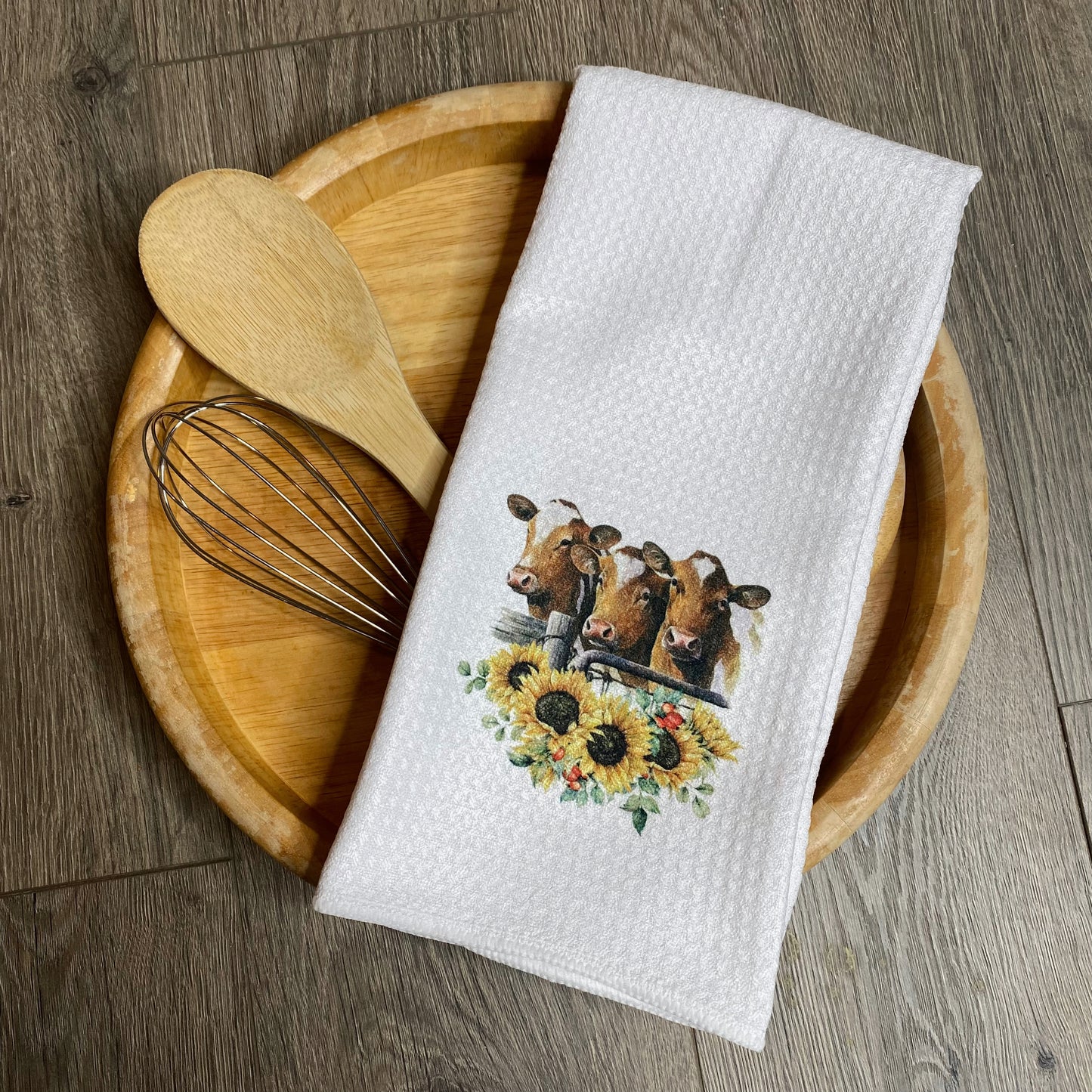 Sunflower Cows Towel