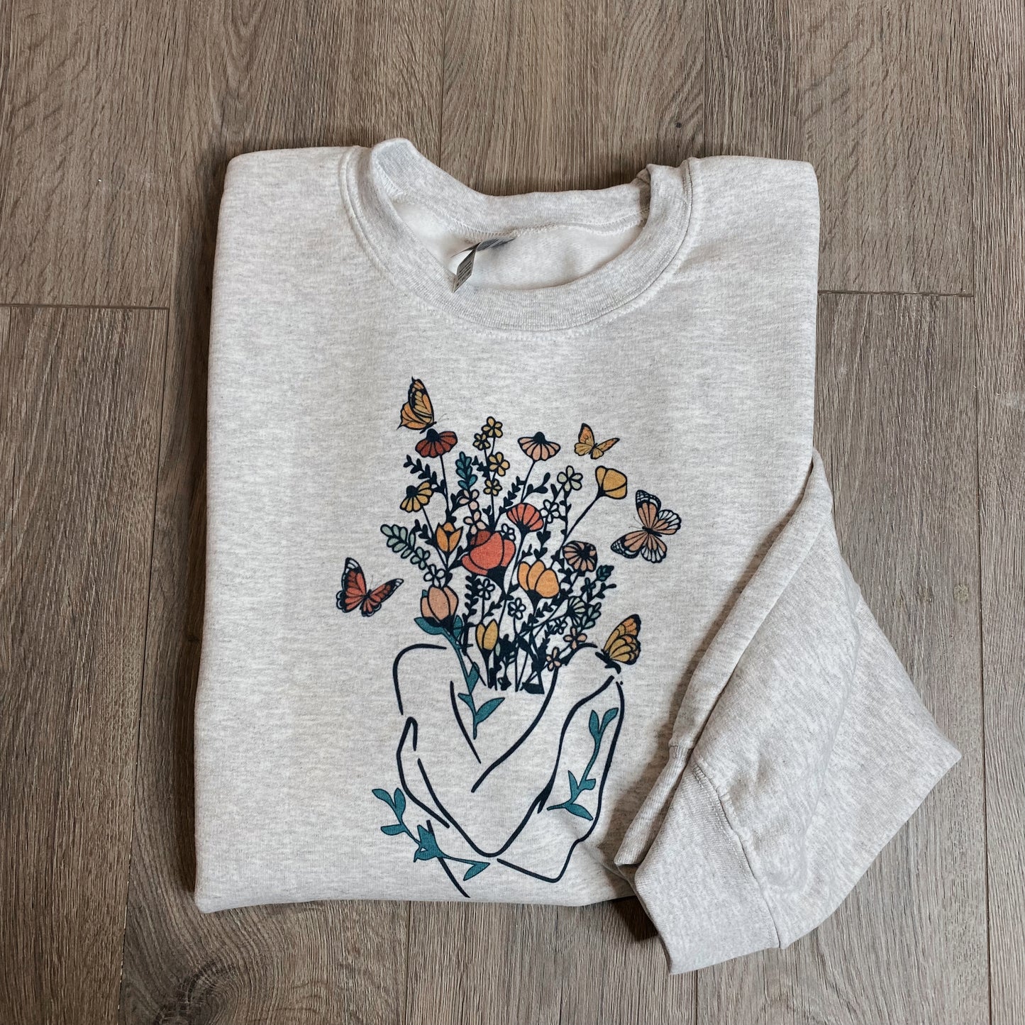 Floral Woman Crewneck
