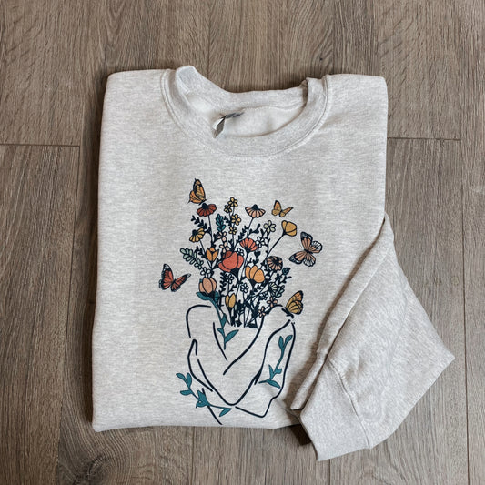 Floral Woman Crewneck